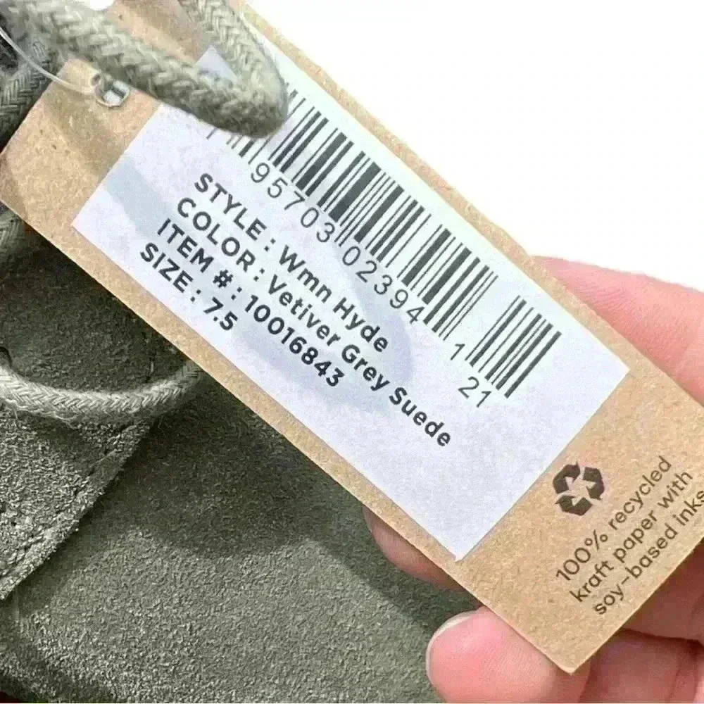Toms Hyde Wedge Sneakers Ankle Bootie Vetiver Grey Sage Green Suede size 7.5